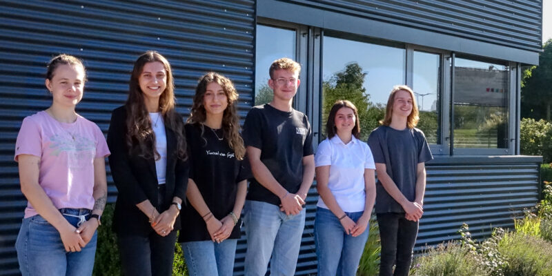 v.l.n.r. Sophia Bielert, Lena Schuler, Louisa Wollmann, Pius Zipfel, Nelly Fehrenbach & Joey Riede